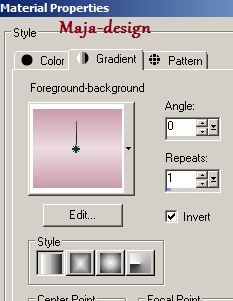 gradient beállítása